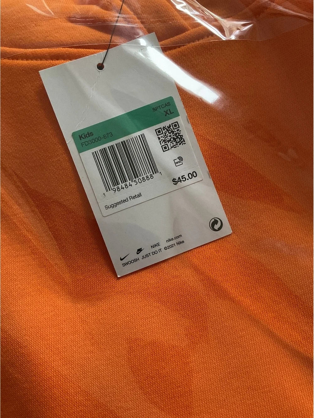 NWT New Nike Kids Sportswear Club Fleece Pullover Hoodie (Big Kid) - XL